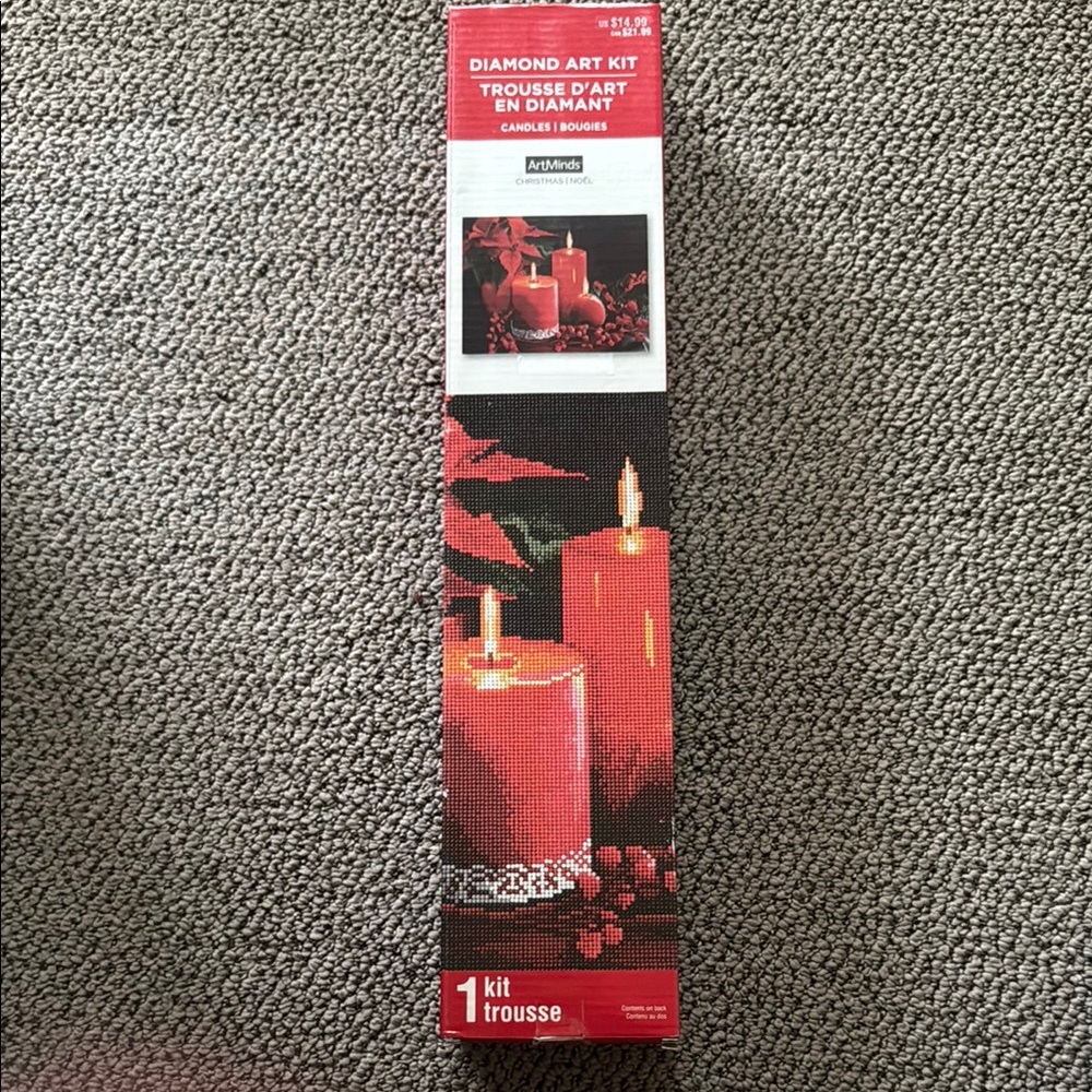 ArtMinds Diamond Art Kit - Red Candle Design